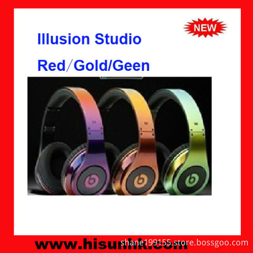 AAAAA Quality Red/Gold/Green Illusion Studio Headphones by dr dre with cheap price